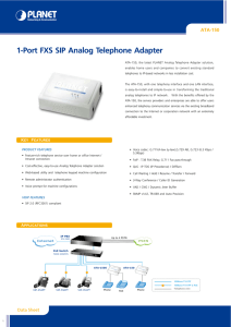 1-Port FXS SIP Analog Telephone Adapter