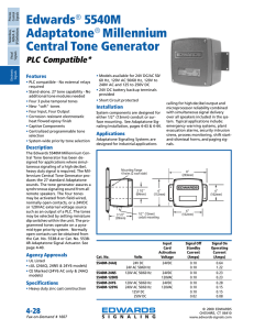 Edwards® 5540M Adaptatone® Millennium Central Tone Generator