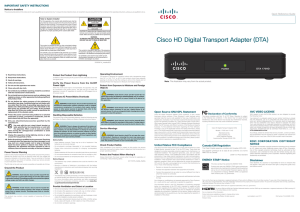 Cisco HD Digital Transport Adapter