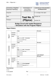 Test No. 3 (PSpice)