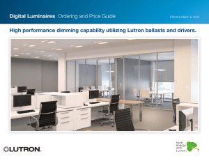 Digital Luminaires Ordering and Price Guide High performance