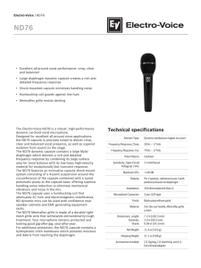Technical specifications - Electro