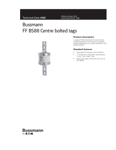 Bussmann FF BS88 Centre bolted tags