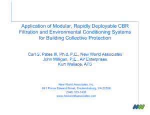 Application of Modular, Rapidly Deployable CBR Filtration and