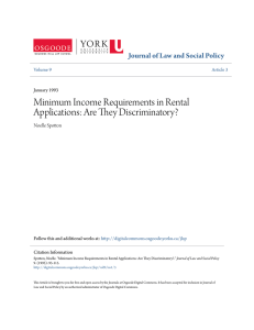 Minimum Income Requirements in Rental Applications