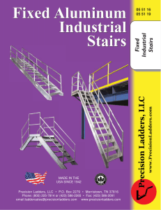 Fixed Aluminum Industrial Stairs Fixed