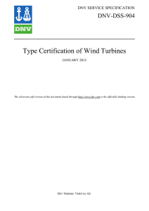 DNV-DSS-904: Type Certification of Wind Turbines