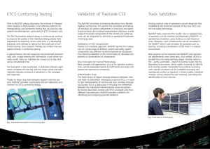 ETCS Conformity Testing Validation of Trackside CSS Track Validation