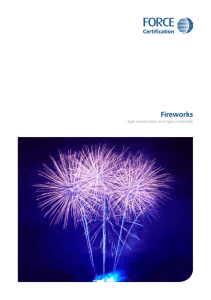 Brochure: Fireworks - type examination and type conformity