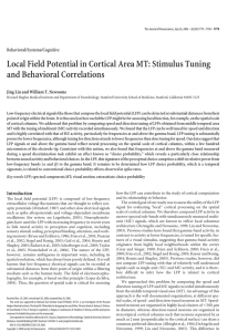 Local Field Potential in Cortical Area MT
