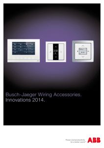 Busch-Jaeger Wiring Accessories. Innovations 2014.