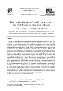 Retail revitalization and small town centres: the contribution of