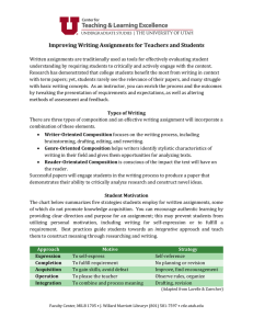 Improving Writing Assignments for Teachers and Students