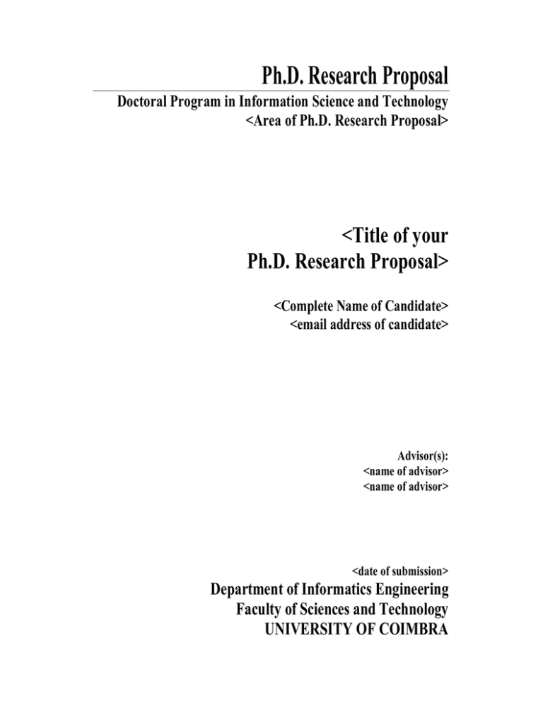 Ph D Research Proposal