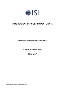 independent schools inspectorate - Merchant Taylors` Schools, Crosby