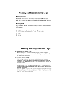 Memory and Programmable Logic Memory and Programmable Logic