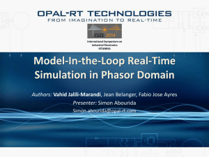 Model-In-the-Loop Real-Time Simulation in Phasor Domain, ISIE 2014
