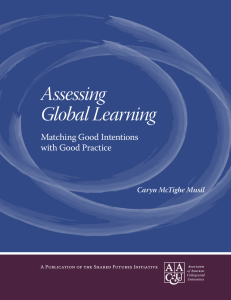 Assessing Global Learning: Matching Good Intentions with Good