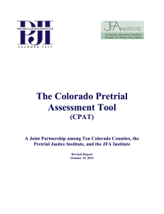 The Colorado Pretrial Assessment Tool