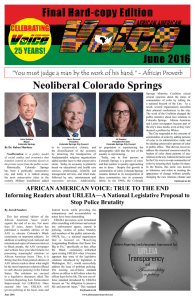 Final Hard-copy Edition June 2016 Neoliberal Colorado Springs