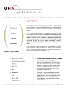 Security - GHA Technologies, Inc.