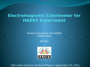 Electromagnetic Calorimeter for HADES Experiment