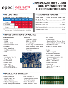 Printed Circuit Boards Capabilities Overview