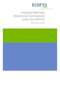 Intended Nationally Determined Contributions under the