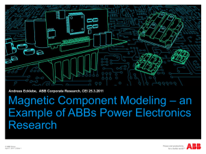 Magnetic Component Modeling – an Example of ABBs Power