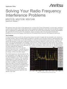 Solving Your Radio Frequency Interference