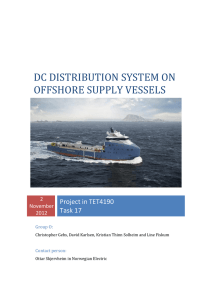 DC distribution system on OFFSHORE SUPPLY VESSELS