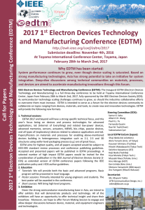 2017 1st Electron Devices Technology and Manufacturing