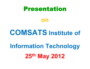 Presentation on COMSATS Institute of Information Technology 25