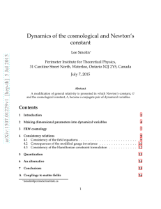 Dynamics of the cosmological and Newton`s constant
