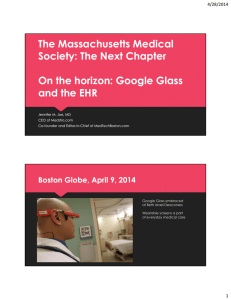 On the Horizon: Google Glass and the Electronic Health Record
