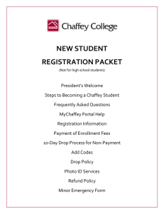 new student registration packet