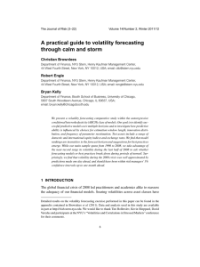 A practical guide to volatility forecasting through calm and storm