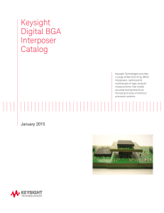 Keysight Digital BGA Interposer Catalog