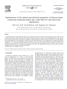 Optimization of the optical and electrical properties of electron beam