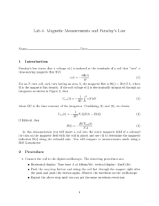 Lab 4. Magnetic Measurements and Faraday`s Law ` `