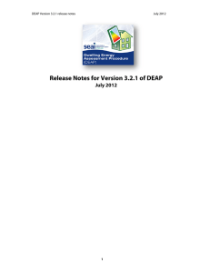 DEAP Software Version 3.2.1 Release Notes and Details