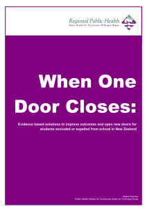 When One Door Closes - Regional Public Health