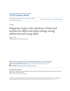 Intergroup contact and evaluations of interracial exclusion in offline