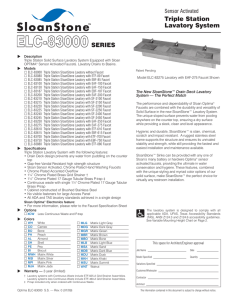 ELC-83000 Sinks Information Sheet