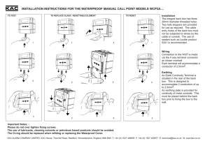 INSTALLATION INSTRUCTIONS FOR THE WATERPROOF