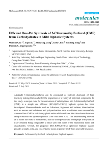 Efficient One-Pot Synthesis of 5-Chloromethylfurfural (CMF) from