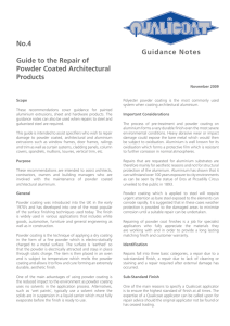 Guidance Notes No.4 Guide to the Repair of Powder Coated