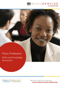 Policy, Skills and Knowledge Framework