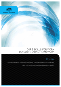 core skills for work developmental framework