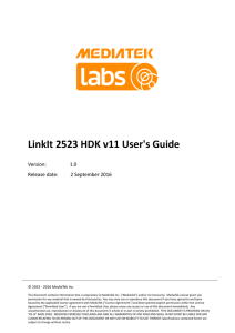 LinkIt 2523 Development Board User`s Guide